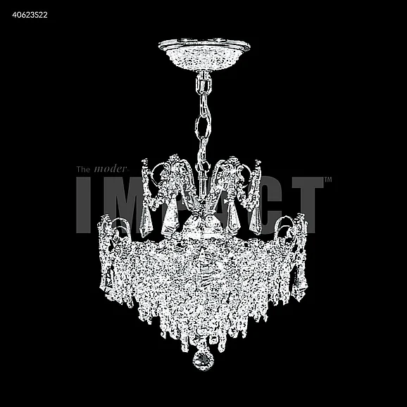 James R. Moder Mini Crystal Pendant Collection Crystal Chandelier in Silver 40623S22