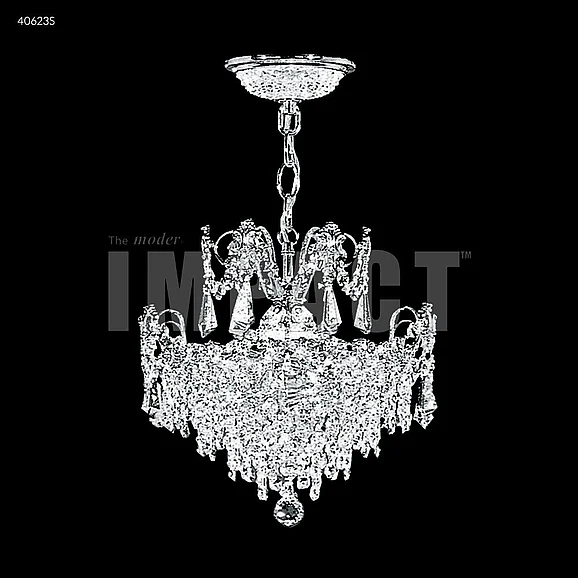 James R. Moder Mini Crystal Chandelier Collection Crystal Chandelier in Silver 40623S77