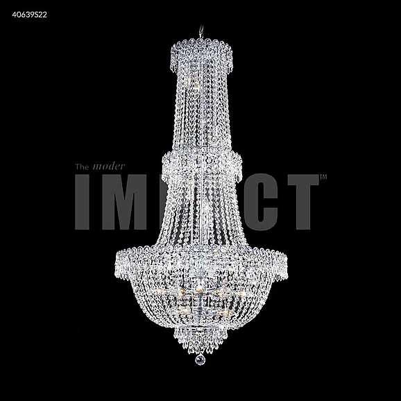 James R. Moder Imperial Collection Large Entry Crystal Chandelier in Silver 40639S22