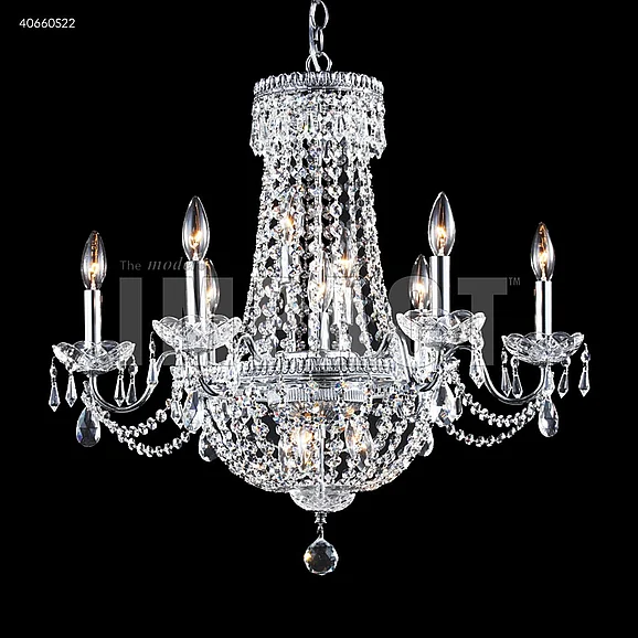 James R. Moder Imperial Collection Crystal Chandelier in Silver 40660S22