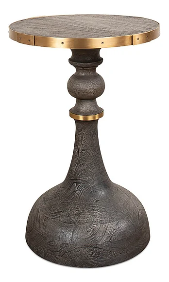 Sarreid Prairie Modern Upturned Goblet Side Table in Grey 40662