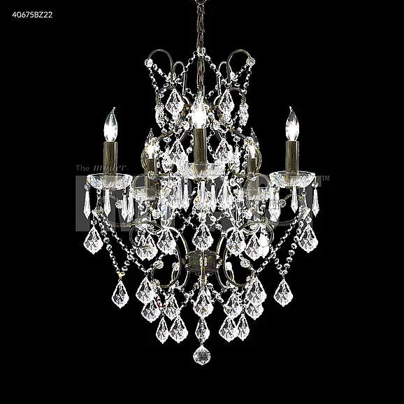 James R. Moder Charleston Collection Crystal Chandelier in Bronze 40675BZ22