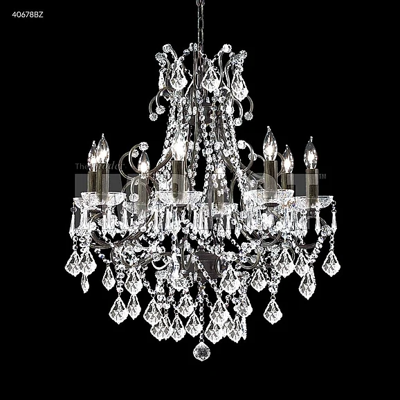 James R. Moder Charleston 8 Light Chandelier w/o Veil (SB) in Bronze 40678BZ77