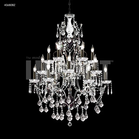 James R. Moder Charleston 18 Light Chandelier in Bronze 40680BZ77