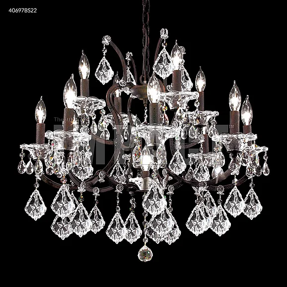 James R. Moder Cosenza Collection Crystal Chandelier in Burnt Sienna 40697BS22