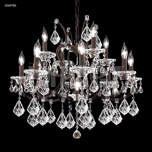 James R. Moder Cosenza 12 Light Chandelier in Burnt Sienna 40697BS77