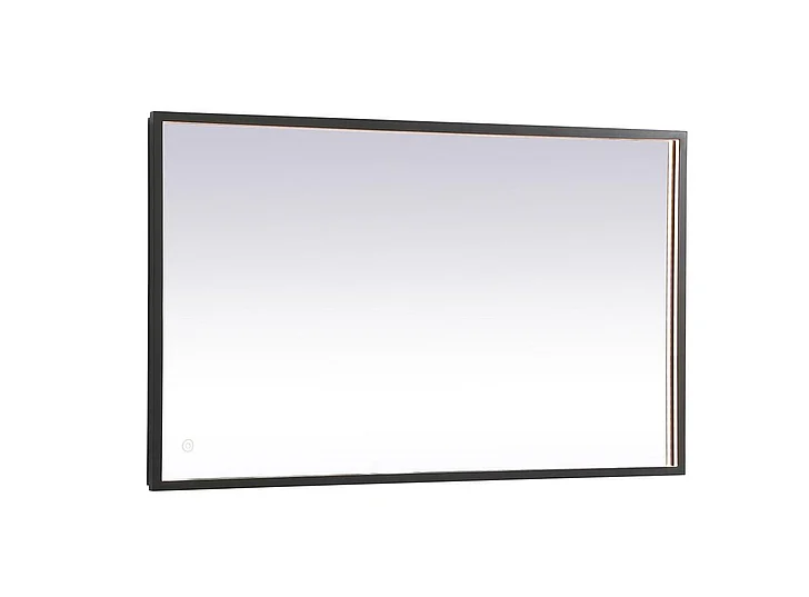 Elegant Pier 24X40 In. Led Mirror with Adjustable Color Temperature 3000K/4200K/6400K in Black MRE62440BK
