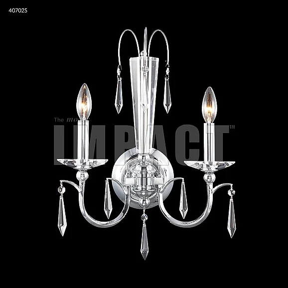 James R. Moder Contemporary Collection 2 Light Wall Scone in Silver 40702S77