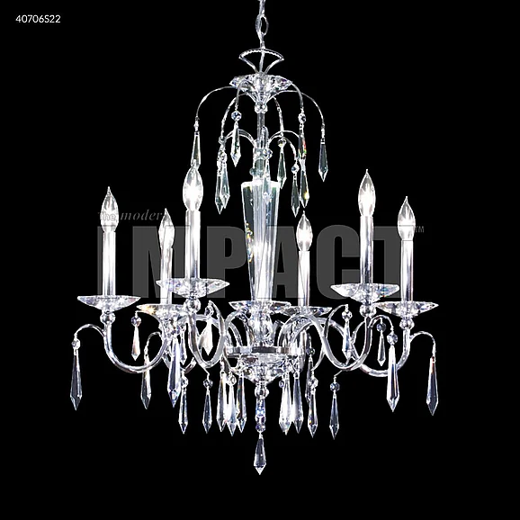 James R. Moder Contemporary Collection Crystal Chandelier in Silver 40706S22