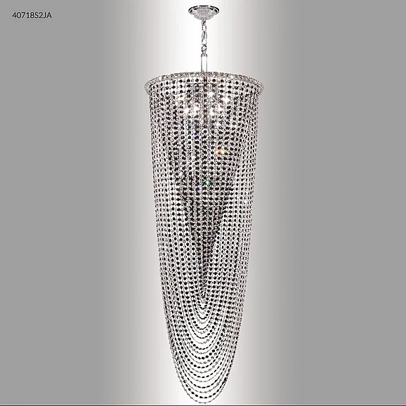 James R. Moder Contemporary Collection Large Entry Crystal Chandelier in Silver 40718S2JA