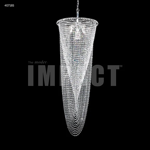 James R. Moder Contemporary Collection Large Entry Crystal Chandelier in Silver 40718S0JA