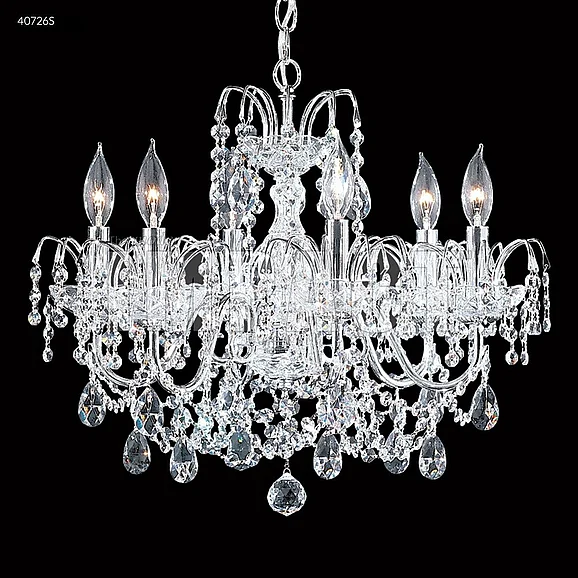 James R. Moder Regalia Collection Crystal Chandelier in Silver 40726S77