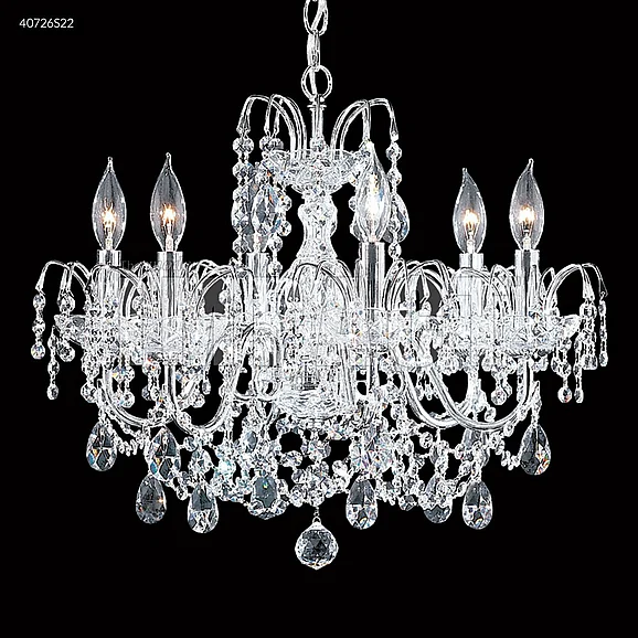 James R. Moder Regalia Collection Crystal Chandelier in Silver 40726S22
