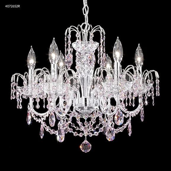 James R. Moder Regalia Collection Crystal Chandelier in Silver 40726S2R