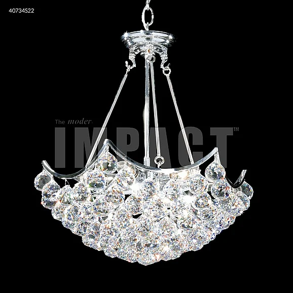 James R. Moder Cascade Collection Crystal Chandelier in Silver 40734S22