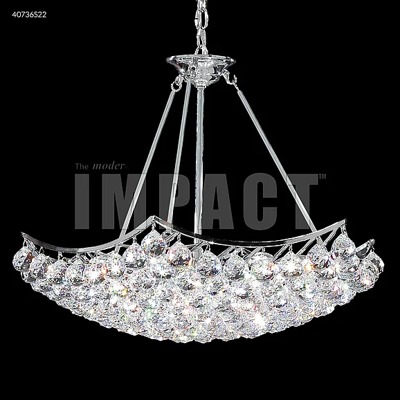 James R. Moder Cascade Collection Crystal Chandelier in Silver 40736S22