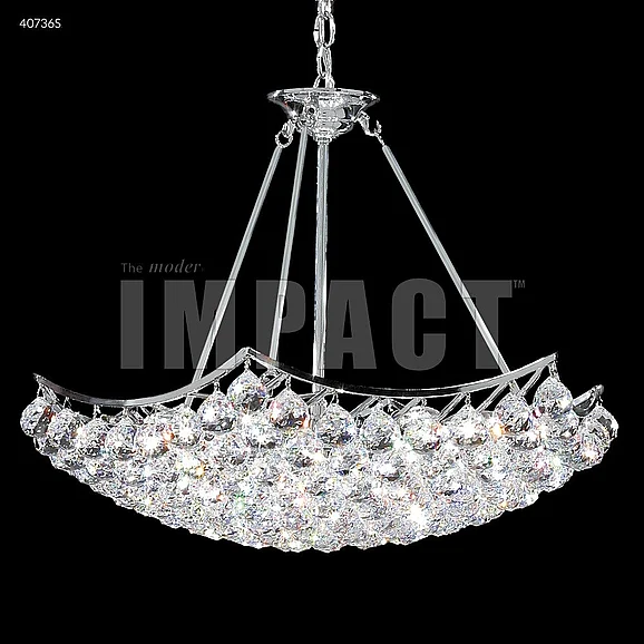 James R. Moder Cascade Collection Crystal Chandelier in Silver 40736S00