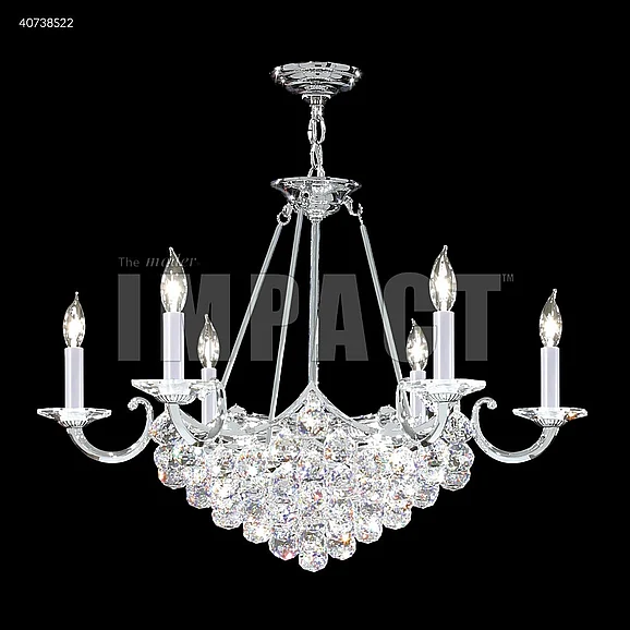 James R. Moder Cascade Collection Crystal Chandelier in Silver 40738S22