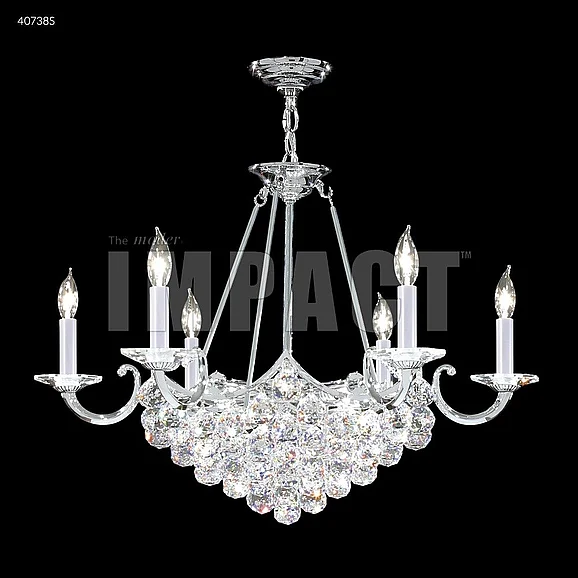 James R. Moder Cascade Collection Crystal Chandelier in Silver 40738S00