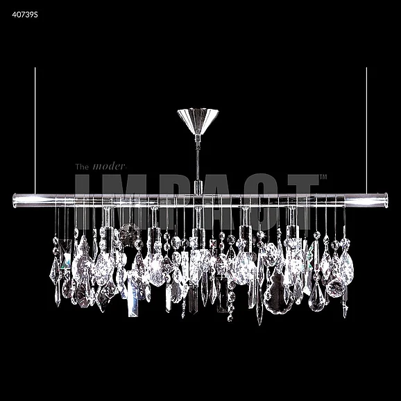 James R. Moder Contemporary Collection Crystal Chandelier in Silver 40739S77