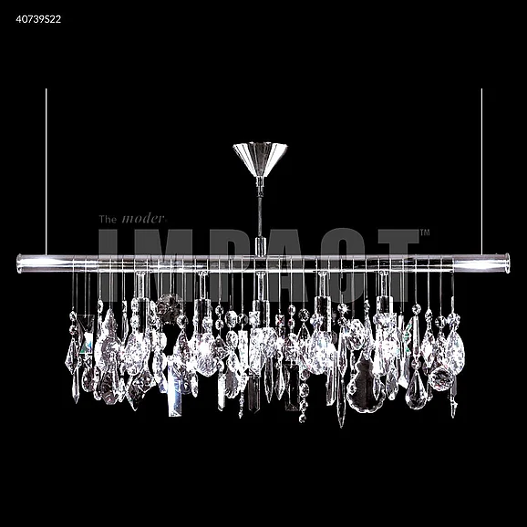 James R. Moder Contemporary Collection Crystal Chandelier in Silver 40739S22