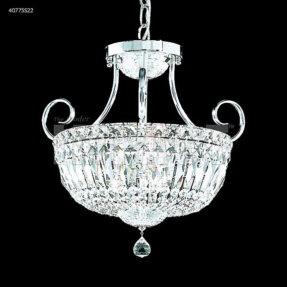 James R. Moder Mini Crystal Pendant Collection Crystal Chandelier in Silver 40775S22