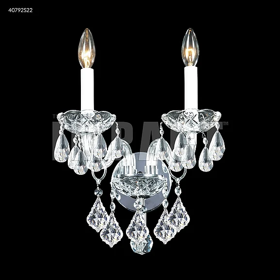 James R. Moder Palace Ice Collection Wall Sconce / Vanity in Silver 40792S22