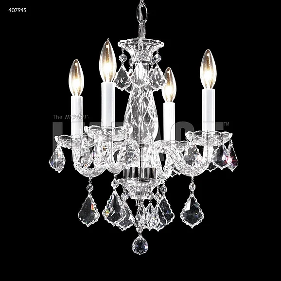 James R. Moder Palace Ice Collection 4 Lights Crystal Chandelier in Silver 40794S77