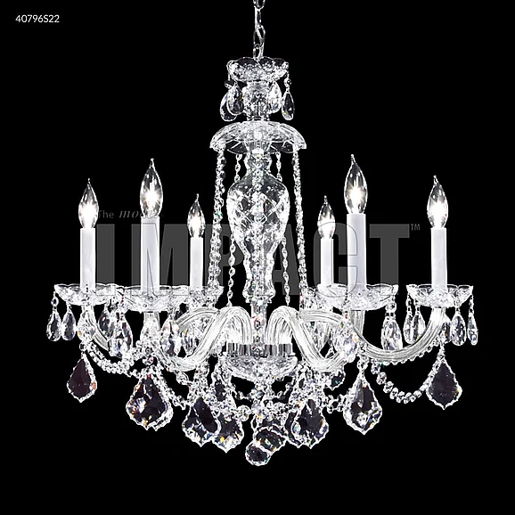 James R. Moder Palace Ice Collection Crystal Chandelier in Silver 40796S22