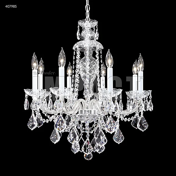 James R. Moder Palace Ice Collection 8 Lights Crystal Chandelier in Silver 40798S00