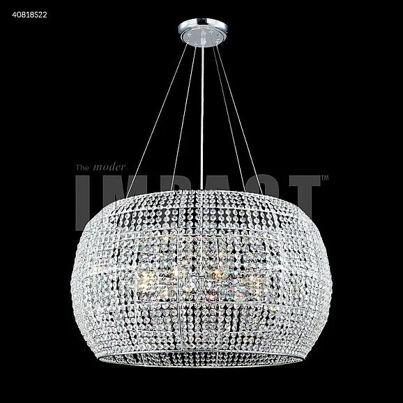 James R. Moder Contemporary Collection Crystal Chandelier in Silver 40818S22