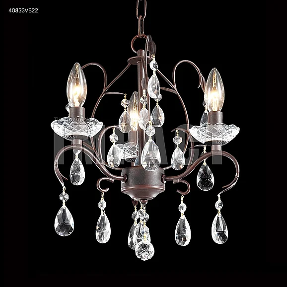 James R. Moder Mini Crystal Chandelier Collection Crystal Chandelier in Vintage Bronze 40833VB22
