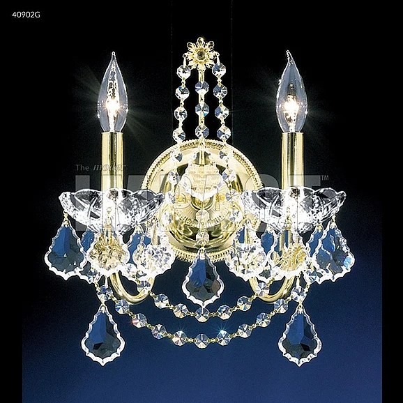 James R. Moder Regalia 2 Light Wall Sconce in Gold 40902G77