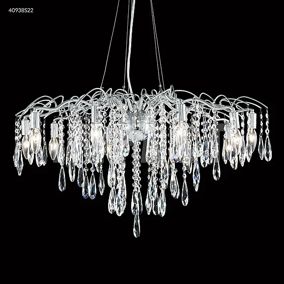 James R. Moder Contemporary Collection Crystal Chandelier in Silver 40938S22
