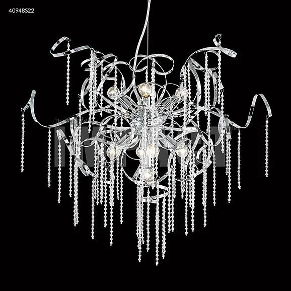 James R. Moder Contemporary Collection Crystal Chandelier in Silver 40948S22