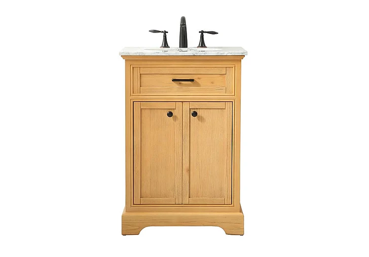 Elegant 24 In. Single Bathroom Vanity in Natural Wood VF15024NW