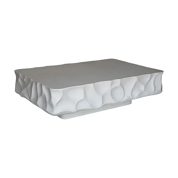 Artesia Forma Rectangular Outdoor Coffee Table in White 7-CT-FORMA-RECT