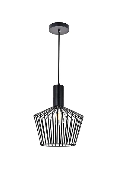 Elegant Ronnie 1 Light Black Pendant LD2414BK