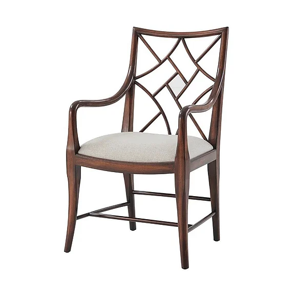 Theodore Alexander Indochine A Delicate Trellis Armchair 4100-613.1Bff