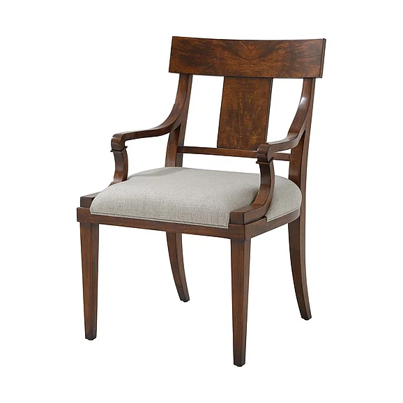 Theodore Alexander TA Originals Eternal Flame Arm Chair in Ramsey Mahogany/Brescia 4100-914.1BFF