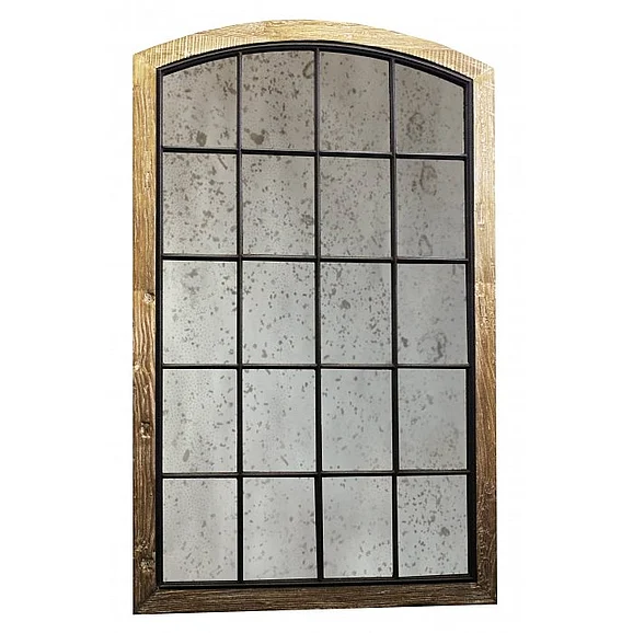 Moti Furniture Rhine Antique Mirror in Grey