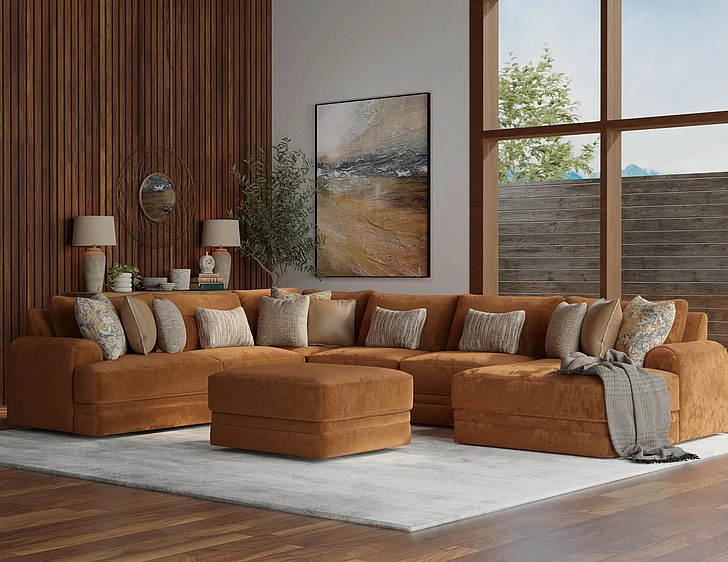 Corinthian 4100S Cimarron 5pc Sectional Set