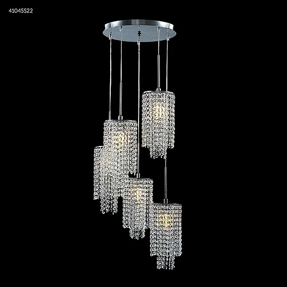 James R. Moder Contemporary Collection Crystal Chandelier in Silver 41045S22