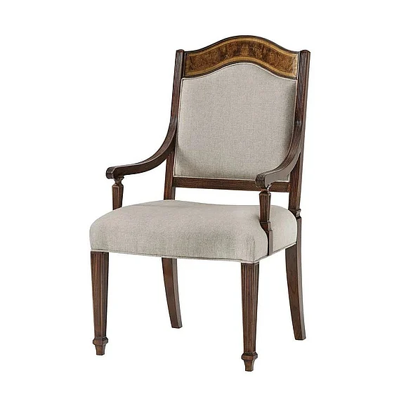 Theodore Alexander English Cabinet Maker Sheraton'S Satinwood Armchair 4105-045.1Bfd CLOSEOUT
