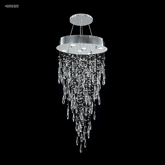 James R. Moder Crystal Rain Collection Crystal Chandelier in Silver 41051S22