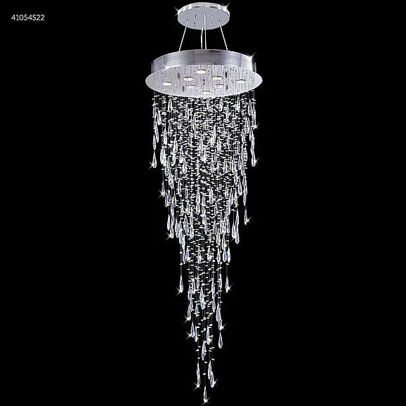 James R. Moder Crystal Rain Collection Crystal Chandelier in Silver 41054S22