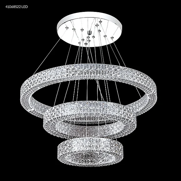 James R. Moder Acrylic Collection Acrylic Chandelier in Silver 41068S22LED