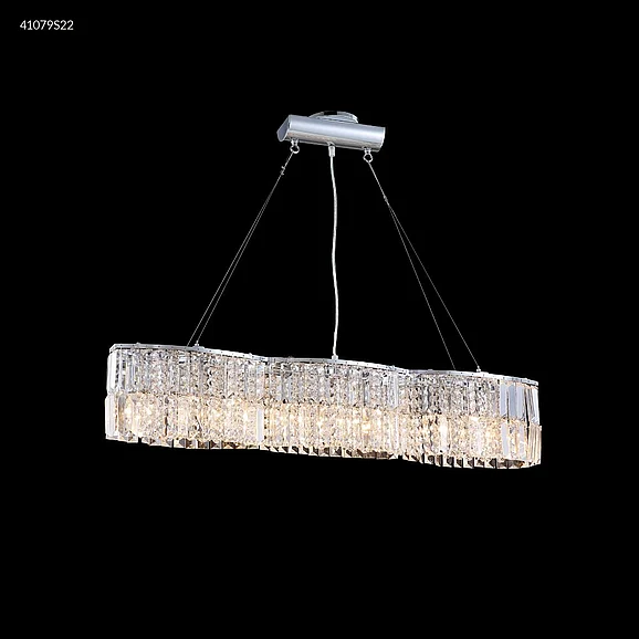James R. Moder Bar Light Collection Crystal Chandelier in Silver 41079S22