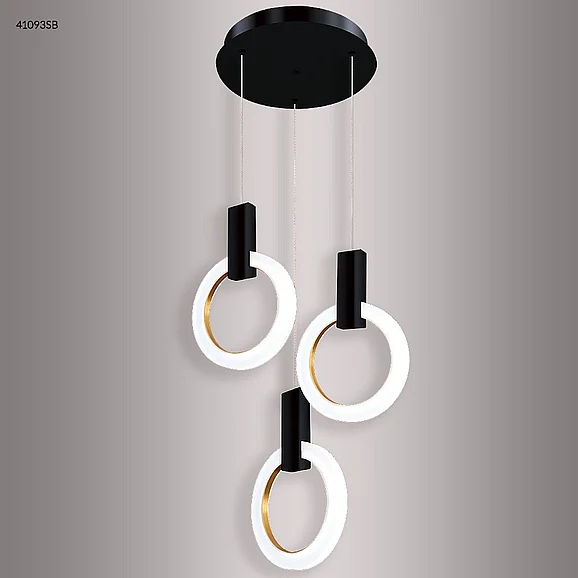 James R. Moder Contemporary Acrylic Collection Acrylic Chandelier in Satin Black 41093SB22