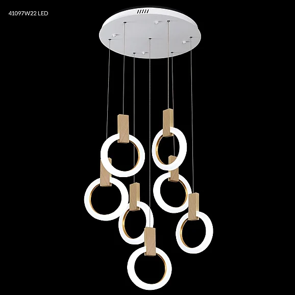 James R. Moder Acrylic Collection Acrylic Chandelier in White 41097W22LED